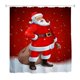 thumbnail image 1 of Cortina de ducha Farfi con estampado de trineo navideño, impermeable, de secado rápido, resistente al agua, cortina de baño para el hogar, 1 of 5