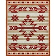 thumbnail image 3 of Unique Loom Outdoor Modern Collection Area Rug - Albuquerque (8' x 10' Rectangle Burgundy/Beige), 3 of 7