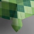 thumbnail image 5 of Green Argyle Pattern Square Tablecloth,Waterproof Square Table Cover,Wipeable Spillproof Washable Table Cover for Home Kitchen Party Decor 60"x60"(152x152cm), 5 of 6