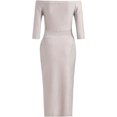 thumbnail image 4 of LAICAIW Robe de Cocktail Moulante pour Femmes Épaules Maxi Froncée Robe de Bal Élégante Fendue Invité de Mariage Formel, 4 of 6