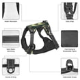 thumbnail image 3 of Vsdgher Peacock Gold Feather Pattern Dog Harness,No Pull Pet Harness with Soft Padded Handle,Adjustable Reflective Vest with 2 Buckles,4 Slide Buckles,S-XL Medium, 3 of 4