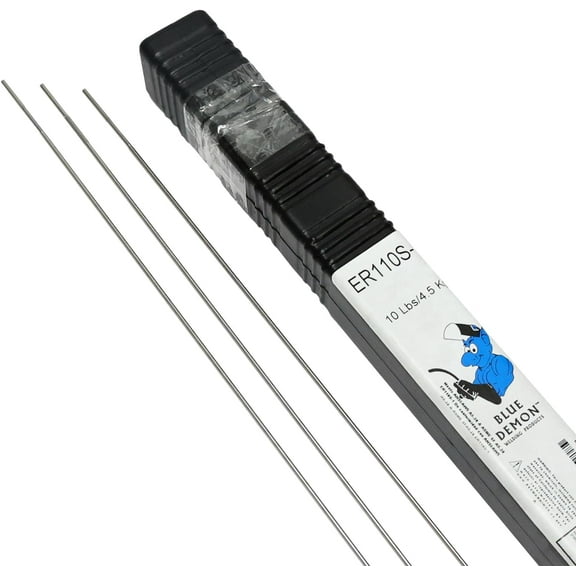 Blue Demon ER110S-1 X 3/32in X 36in X 10 lb Box high strength and ductility TIG welding rod