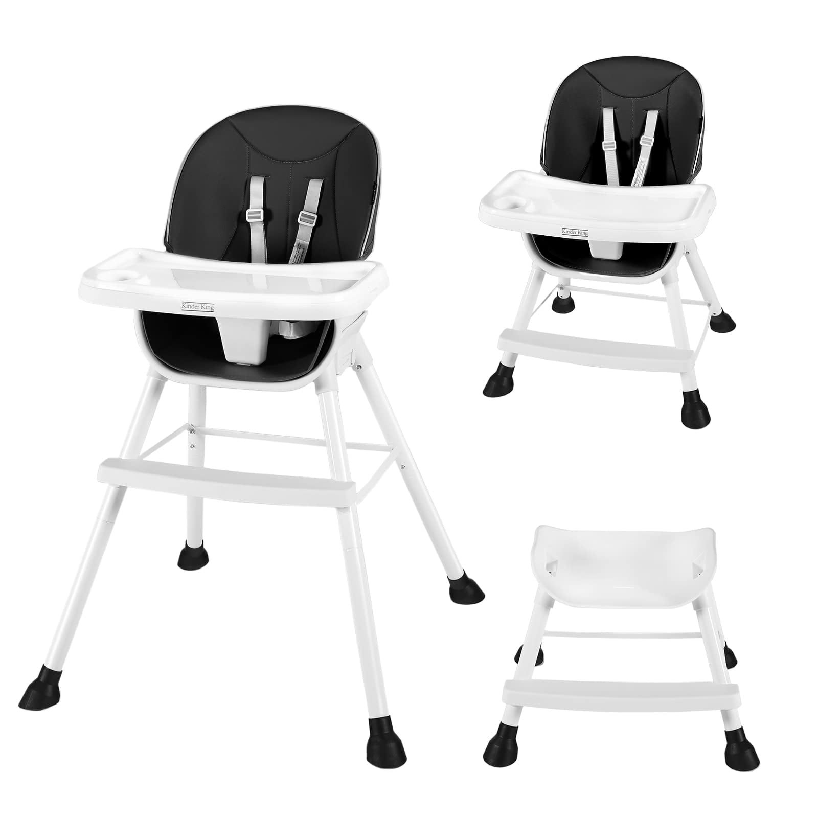 Kinder King 4 in 1 High Chair for Babies and Toddlers, Convertible