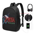 thumbnail image 1 of Mochila de viaje para portátil The Legend of Zelda, resistente, delgada y con puerto de carga USB, ideal para la universidad y la escuela, para hombres y mujeres., 1 of 5