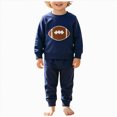 thumbnail image 3 of TOWED22 Toddler Boy 2-Piece Outfit Set Long Sleeve Print Graphic Sweatshirt Pants Fall Winter Casual Clothes, 3 of 9