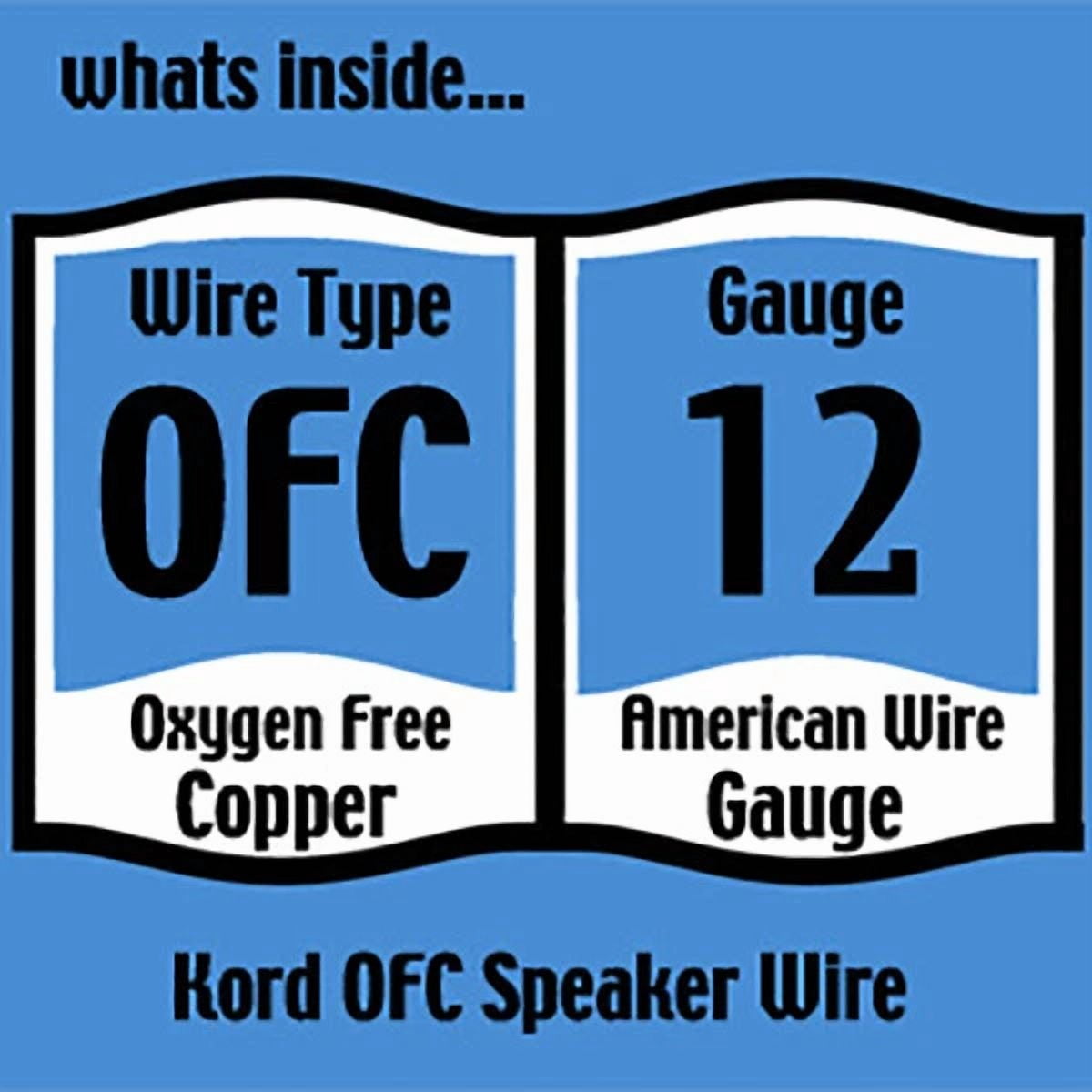 CRESTIN- Knukonceptz Kord Speaker Wire Ultra Flex Blue Ofc 12 Gauge Cable 10'