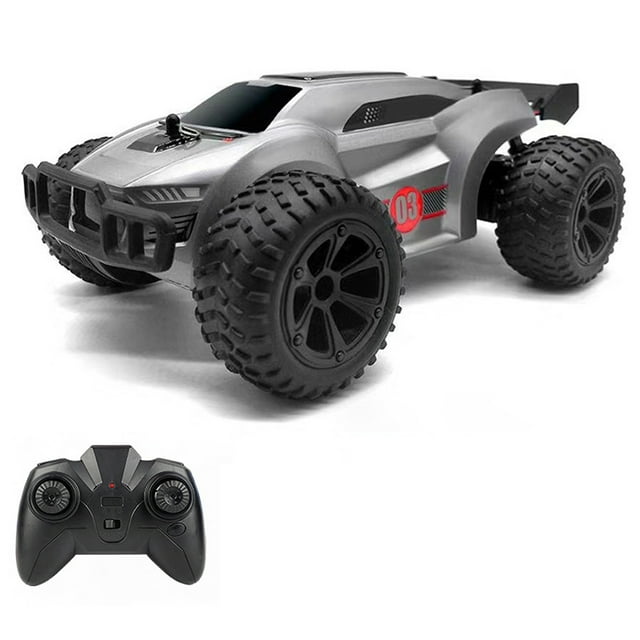 2.4GHz 1:22 Scale Off-Road Climbing RC Car with Brushed Motor, 10 km/h Speed, 3.7V 500mAh Battery (Single Battery), 40M Control Range, Silver Color - Includes Remote Controller, Charging Cable &