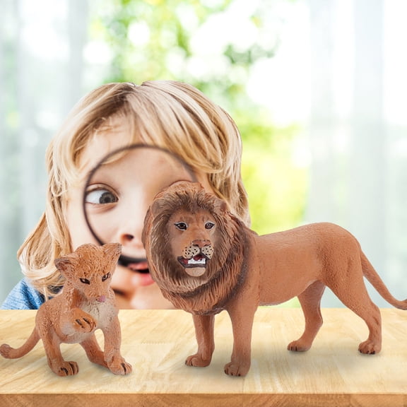 ABPWLY Toys Lion Toys Figurines Realistic Animal Model Home Decorate Preschool Educational Travel Games