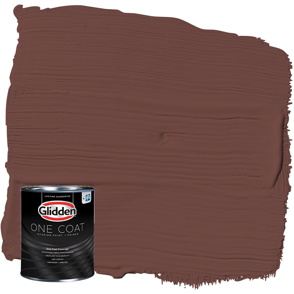 Glidden One Coat Interior Paint + Primer, Warm Mahogany / Brown, 1