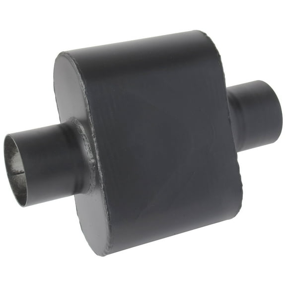 JEGS 30241 Chambered Deep-Tone Muffler 3 in. Center Inlet / Center Outlet Muffle