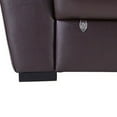 thumbnail image 4 of Benjara BM226671 Leatherette Tufted Back Chair with Stainless Steel Accent, Dark Brown, 4 of 4