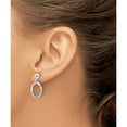thumbnail image 3 of Sterling Silver Rhodium-Plated Polished Oval Link Dangle Earrings (Width 11) (Length 23.75) - Jbsp, 3 of 5