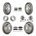 thumbnail image 1 of Transit Auto Front Rear Hub Bearing Assembly Coated Disc Brake Rotor and Pad Shoe Kit (10Pc) for Car 2007 Chevrolet Silverado 1500 GMC Sierra with 9-1/2" Ring Gear RWD with Drum rear brakes KBB-112459, 1 of 10