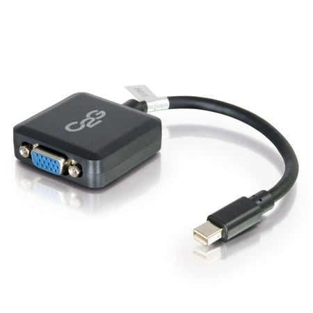 C2G 54315 Mini DisplayPort Male to VGA Female Active Adapter Converter, TAA Compliant, Black (8 Inches), Adapt the Mini DisplayPort or Thunderbolt output of a.., By C2G Cables To Go