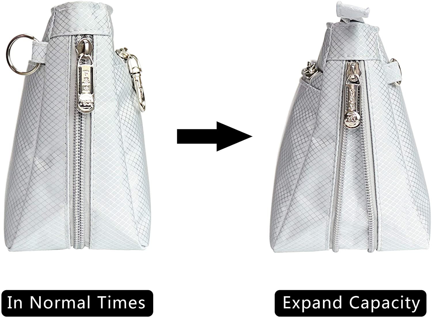 Vercord Purse Organizer Insert Bag Tote Handbags Pocketbook Inserts  Organizers Zipper 11 Pockets Black Large - Walmart.com