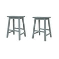 thumbnail image 3 of EUROCO 23.6" 2PC Acacia Wood Dining Stools, Counter Height Stools Kitchen for Kitchen, Dining room, Small Places, Gray, 3 of 8