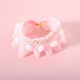 thumbnail image 1 of Collar de encaje para mascotas, colores brillantes, ajustable, estilo chinoiserie, para gatos pequeños, perros, rosa, talla M, 25-30 cm/9,8-11,8 pulgadas, 1 of 5