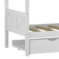 thumbnail image 5 of Hillsdale Rae Wood Twin Over Twin Bunk Bed with Trundle White, 5 of 6