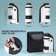 BEBANG Pocket Microscope, Handheld Mini Kids Microscope, Portable Microscope for Kids Student Adults Microbiological Observation Lab Study