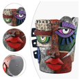 thumbnail image 7 of Fiaya Women Abstract Face Flower Pot Ornaments, 1Pc Fun Unique Colorful Head Planters, Resin Art Flower Pot Container for Indoor Outdoor Gardening Potted Plants, 6.14×7.28inch (C), 7 of 7