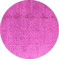 thumbnail image 1 of Ahgly Company Indoor Round Oriental Pink Modern Area Rugs, 4' Round, 1 of 4