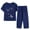 Navy-A, variant on Penkiiy Capri Pajamas Set Womens Short Sleeve Lounge Sets Sleepwear Top & Capri 2 Piece PJ Sets 3XL Green