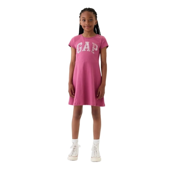 Vestido GAP para Niñas Manga Corta con Logo Rojo Violeta M