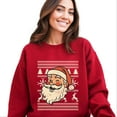 thumbnail image 2 of Ugly Sweater Santa Face -  Women's Sweatshirt, 2 of 24