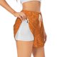 thumbnail image 1 of Balery Orange Glitter Pantalones cortos deportivos para mujer con forro y dos bolsillos, elásticos, para entrenamiento, gimnasio, yoga-Large, 1 of 7