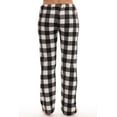 thumbnail image 3 of #followme Silky Fleece Buffalo Plaid Pajama Pants for Women (White  Buffalo Plaid, 2X), 3 of 3