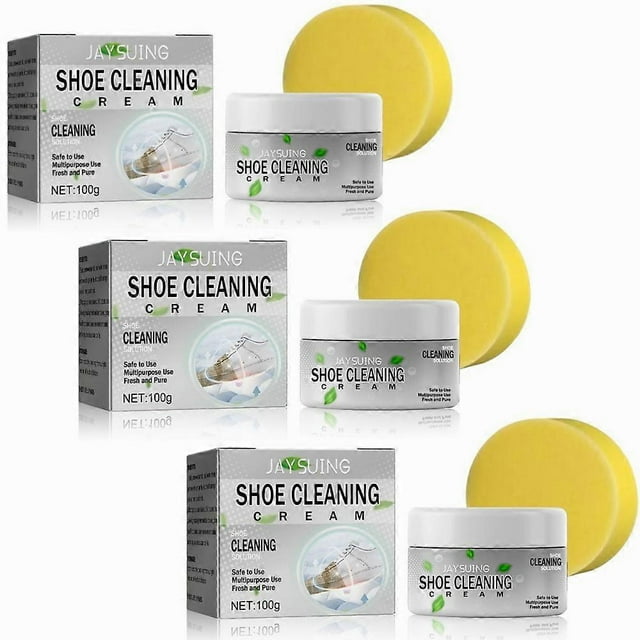3pcs New 100g White Shoe Cleaning Cream Multi-functional Sports Maintenance Brightening
