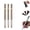 Gold 3PCS, variant on Crinkle Pen, Switch Pen, Crunchy Sensory Pen Geometric Crinkle Design Fidget Pen Metallic Geometric Morphing Ballpoint Pen Geometric Metal Shape Shifting Switch Pens
