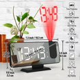 thumbnail image 3 of Despertador Digital Inteligente Led, Reloj Electrónico de Mesa, Alarma con Repetición, Dispositivo con USB, Radio FM, Proyección de Hora 180 Grados, 3 of 4