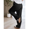 thumbnail image 3 of TEMOFON Black Pants for Women Elastic Waistband Fall Pants for Women with Pockets Autumn Thermal Pants Women Lounge Casual Winter Fleece - Lined Pants XL, 3 of 8