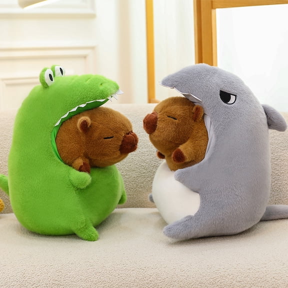 2 Pack 12 inch Capybara Plush Toys, Cuddly Soft Stuffed Animal Pillow, Cute Capybara Plushie for Boys & Girls, Birthday Gift & Room Decor