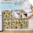 thumbnail image 5 of Farmhouse Sunflower Cabinet Curtain 35"Wx35"L, Dustproof Under Sink Skirt with Self Adhesive Tape, Retro Summer Botanical Cabinet Curtain Cover for Kitchen Sink, Bathroom Vanity, Laundry Room, 5 of 9
