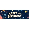 thumbnail image 4 of Blue Themed 16th Birthday Backdrop Banner with Balloon Star Heart Elements Party Decoration Birthday Party Supplies Photography Props, 4 of 7