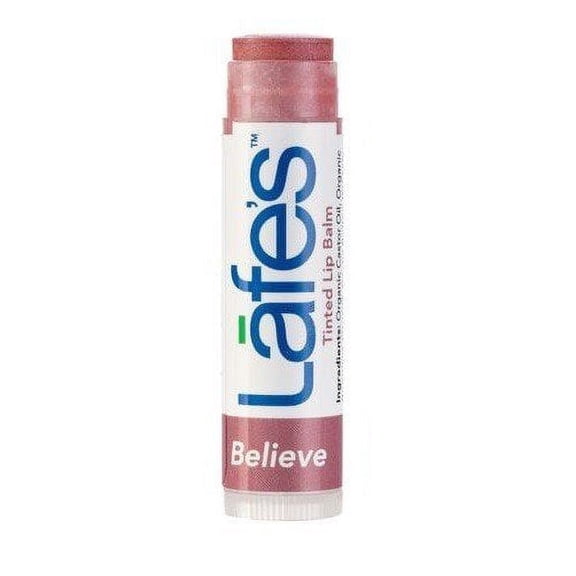 Lafes Natural Tinted Lip Balm, Believe Shade, 0.15 oz