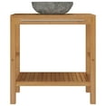 thumbnail image 4 of vidaXL Solid Wood Teak Bathroom Vanity Cabinet with Riverstone Sink 29.1"/52", 4 of 19