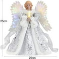 thumbnail image 2 of BaiTrend Christmas Tree Topper White Angel Top Figurine Xmas Ornaments 9x9 Inch Indoor Office Year Holiday Decoration, 2 of 5