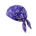 thumbnail image 2 of Unisex Quick Drying Liner Bandana Moisture Wicking Adjustable Tie Back UV Protection Head Wrap for Cycling Outdoor Sports(Purple,58cm), 2 of 5
