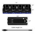 thumbnail image 5 of TFixol 4Pcs 2800mAh Rechargeable Cells and Wii Cell Charge Dock Stand for Wii Remote Switch Accessory, 5 of 5