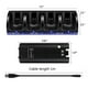 thumbnail image 5 of Soporte de carga,4Pcs 2800mAh Celdas recargables y base de carga para celular Wii para accesorio de TOMSHOO Negro/4 en 1, 5 of 5