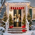 thumbnail image 6 of Christmas Bow Door Cover 35 x 71 Inch Indoor Outdoor Door Cover Decoration Christmas Door Decorations Gift Box Bow Banner Cover for Front Door Porch Home Xmas Decor, 6 of 9