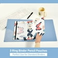 thumbnail image 3 of FORMRS 2 Pack Pencil Pouch for 3 Ring Binder with Clear Window Zipper Case, Beige Butterflies, 3 of 6