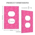 thumbnail image 3 of DouZhe 1-Gang Duplex Outlet Cover, Pink Doodle Background Decorative Wall Plates, 3 of 7