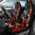 thumbnail image 3 of Pzuqiu Patriotic Leaf Camouflage Pattern Interior Front and Back Seat Protector, Full Set Stretchy Fit for Cars, 3 of 10