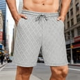 thumbnail image 2 of cfhntfmh Mens Baggy Shorts Comfortable Knee Length Summer Sweat Shorts Textured Wide Leg Loose Fit Casual Vacation Shorts, 2 of 7