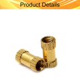 thumbnail image 3 of HUGFEGWE M3x8mm Female Thread Knurled Nuts Hx4mm OD Brass Threaded Insert Embedment Nuts Hydraulic Welded Joint Injection Molding Assortment Kit for 3D Printing Injection Molding 30PCS CJB91-25011, 3 of 7