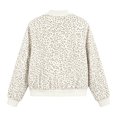 thumbnail image 4 of Zijinkuiwen Women Leopard Print Bomber Jacket Zip Up Long Sleeve Ribbed Cuffs Outerwear for Casual Daily Wear, 4 of 7